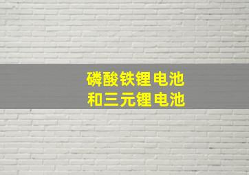 磷酸铁锂电池 和三元锂电池